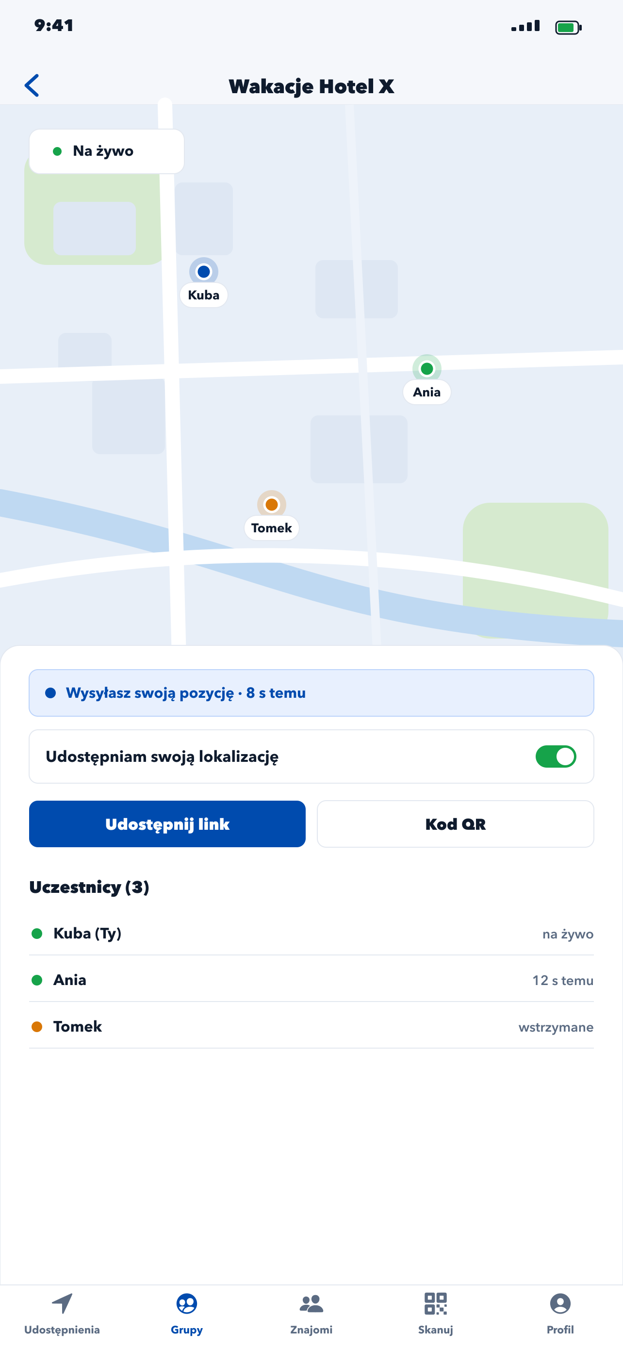 Cała ekipa na jednej mapie