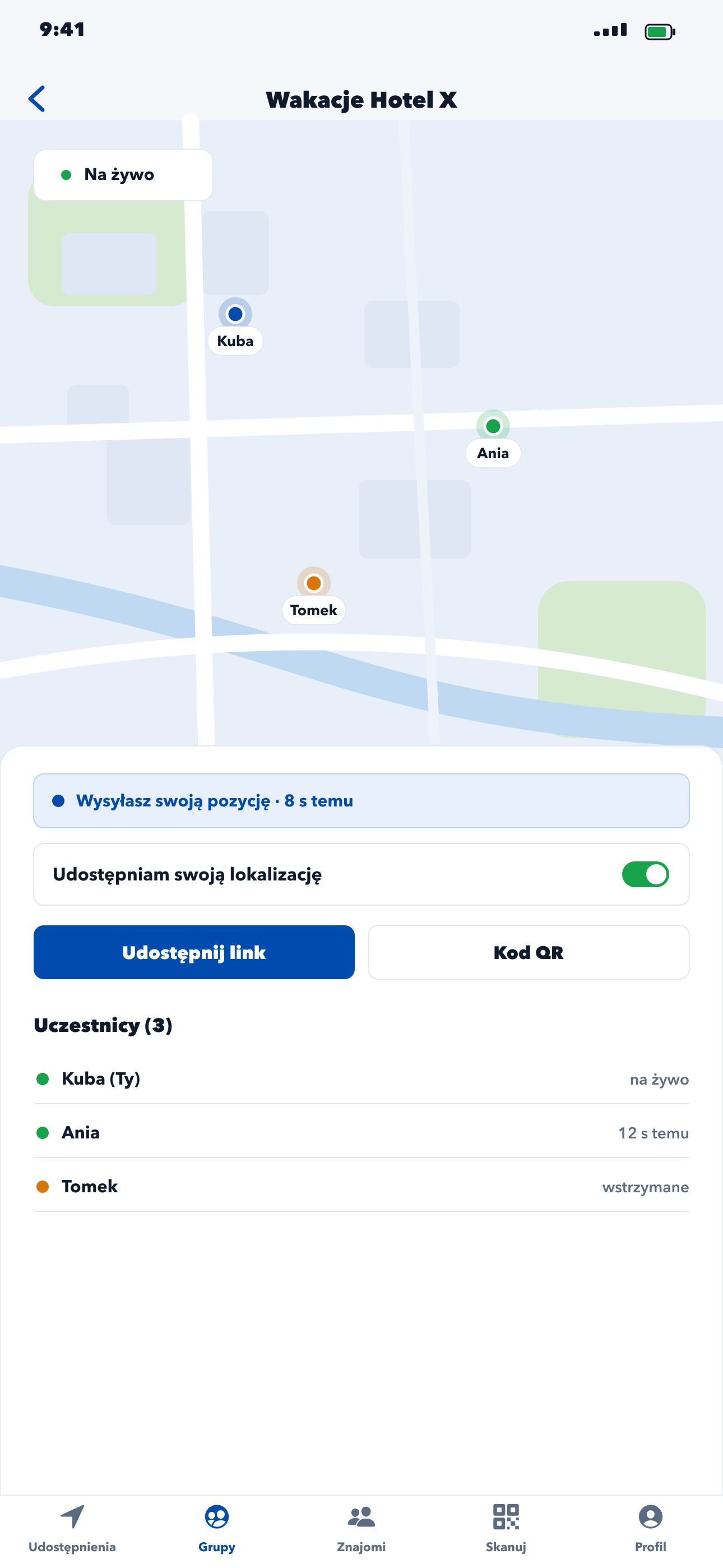 Cała ekipa na jednej mapie